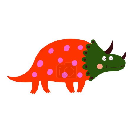 Illustration for Dino, cute vector illustration, scandinavian art, doodle style. - Royalty Free Image