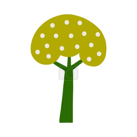 Illustration for Tree vector illustration in scandinavian style. - Royalty Free Image