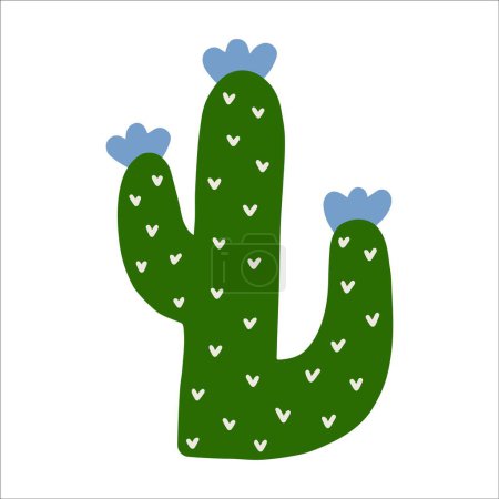 Téléchargez les illustrations : Illustration vectorielle de cactus dans un style scandinave. - en licence libre de droit