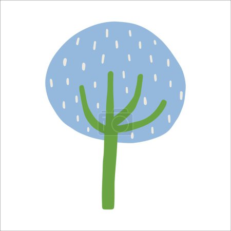 Illustration for Tree vector illustration in scandinavian style. - Royalty Free Image