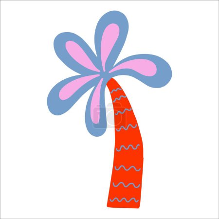 Illustration for Palm tree vector illustration in scandinavian style. - Royalty Free Image