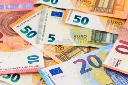 Photo for Background of euro banknotes cash studio professional 4 - Royalty Free Image