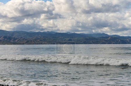 Photo for Waves on the Mediterranean sea in winter on the island of Cyprus 19 - Royalty Free Image