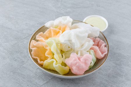 Chinese colorful shrimp chips or crackers studio food photo 5