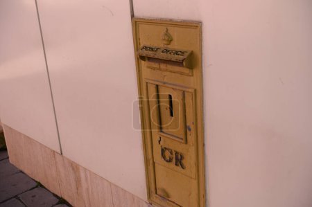 old english mailbox in a city in cyprus