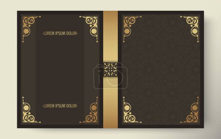 Ilustración de Diseño de cubierta de libro ornamental de lujo - Imagen libre de derechos