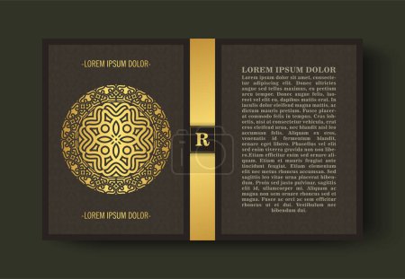 Ilustración de Diseño de cubierta de libro ornamental de lujo - Imagen libre de derechos