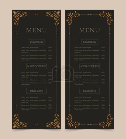 Ilustración de Plantilla de diseño de menú de restaurante o café - Imagen libre de derechos