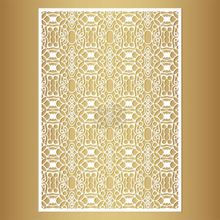 Illustration for Seamless cut mandala decorative pattern template - Royalty Free Image