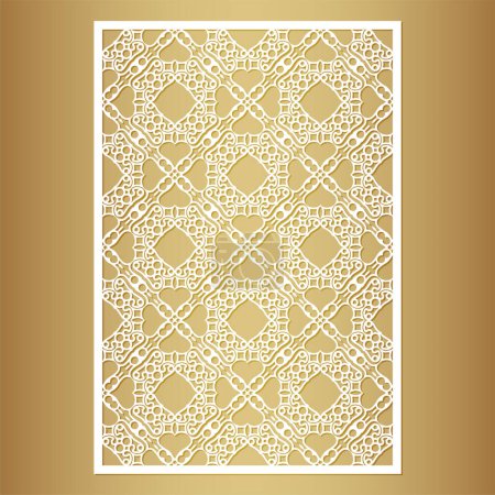 Illustration for Seamless cut mandala decorative pattern template - Royalty Free Image