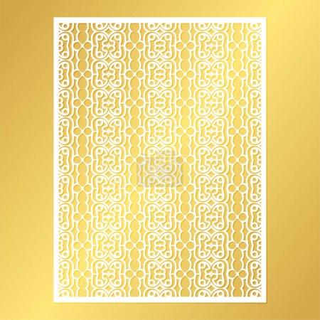 Ilustración de Plantilla de patrón decorativo mandala corte sin costuras - Imagen libre de derechos