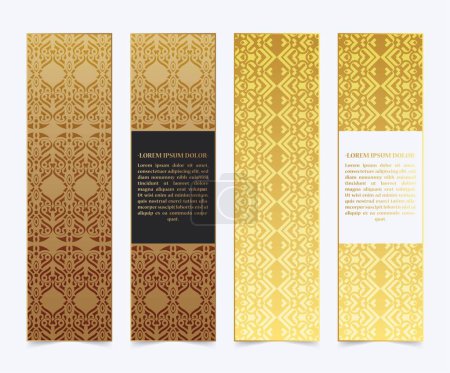 elegant gold pattern card design