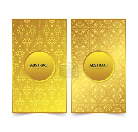 elegant gold pattern card design template