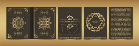 Ilustración de Diseño de portada de libro ornamental premium - Imagen libre de derechos