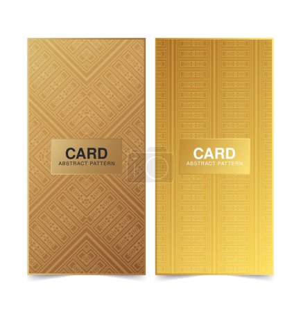 elegante plantilla de diseño de tarjeta de patrón de oro