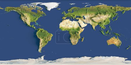 Photo for 3d rendering of a relief map of the world. Elements of this image furnished by NASA. - Royalty Free Image