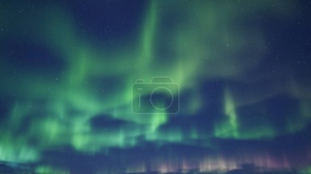 Photo for 3D rendering of the northern lights or Aurora borealis. 3D illustration of the Aurora borealis northern light. - Royalty Free Image