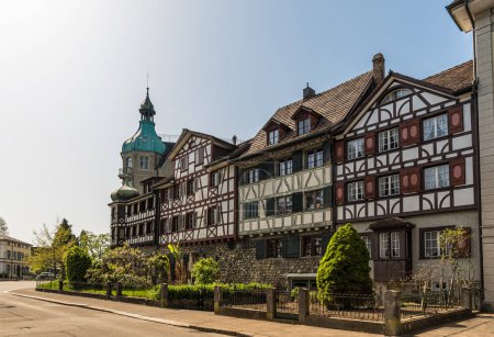 Half-timbered houses in the old town of Arbon, Canton of Thurgau, Switzerland
