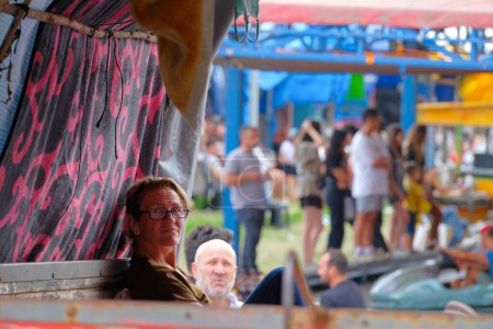 Photo for Kirklareli, Turkey - September 17, 2023: people enjoying Pavli fair event - Royalty Free Image