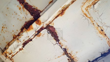 Photo for Rusted ceiling of 20 feet metal  container - Royalty Free Image