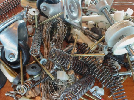 Photo for Top view of various scrap parts - Royalty Free Image
