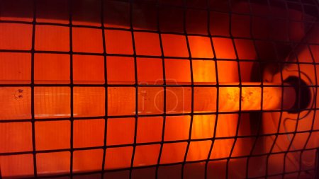 Closeup shot of an infrared heater