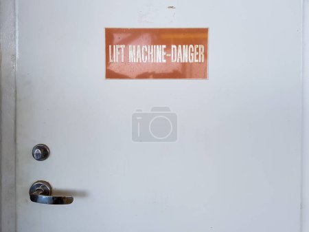 Photo for Lift machine room entrance door - Royalty Free Image