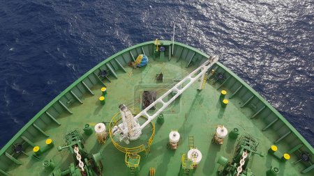 Photo for Top view of the front of the ship, bow area - Royalty Free Image