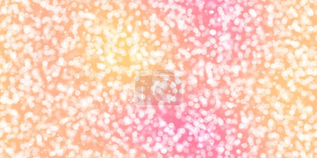 Photo for Colorful panoramic background: abstract colorful bokeh or defocused circular facula.(Tiles seamless, 2D rendering computer digitally generated illustration.) - Royalty Free Image