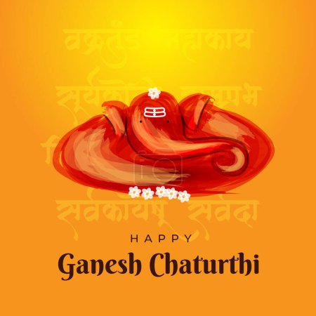 Téléchargez les illustrations : Vecteur gratuit plat Ganesh chaturthi concept - en licence libre de droit