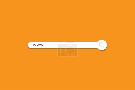 Web Browser, Search bar concept illustration