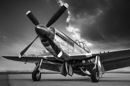 Téléchargez les photos : Avions historiques contre un ciel dramatique - en image libre de droit