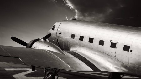Photo for Historical aircraft on a runway - Royalty Free Image