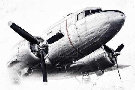 Frontansicht eines historischen Flugzeugs