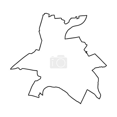 Übersichtskarte von Alytus, litauische Stadt. Vektorkarte mit Kontur.