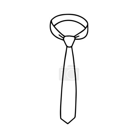 Outlibe, vector tie illustration. Hand drawn graphic design. Businessman style fashion knowledge.