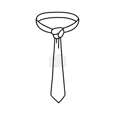 Outlibe, vector tie illustration. Hand drawn graphic design. Businessman style fashion knowledge.