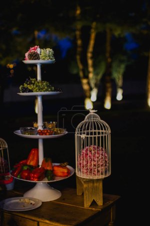 Foto de Cocina foto de la comida en la celebración de la boda - Imagen libre de derechos