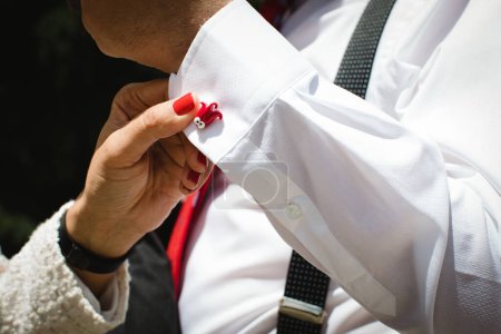 Photo for Groom on wedding day, cropped photo - Royalty Free Image