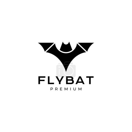 Téléchargez les illustrations : Bat volante moderne géométrique logo design vecteur - en licence libre de droit