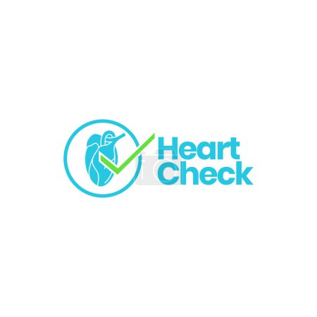 anatomie du corps coeur avec crochet santé logo conception vecteur