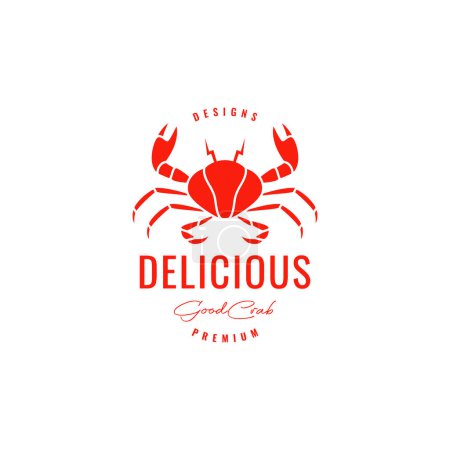Illustration for Peekytoe crab delicious seafood creature logo design vector icon illustration template - Royalty Free Image