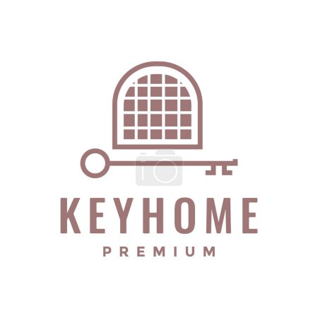 Illustration for Key windows quality modern logo design vector icon illustration template - Royalty Free Image