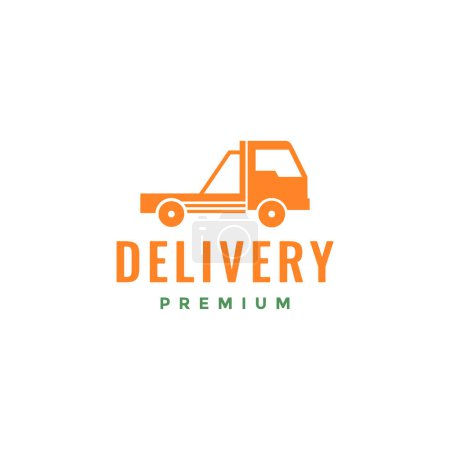 Ilustración de Delivery towing car send transport modern shape logo design vector icon illustration - Imagen libre de derechos