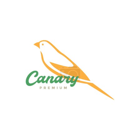 Illustration for Canary bird strong beak singer modern isolated logo design vector - Royalty Free Image