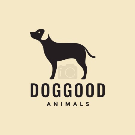 Illustration for Labrador retriever dog pets minimal modern mascot hipster logo icon vector illustration - Royalty Free Image