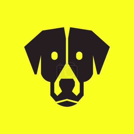 coonhound head dog pets modern minimal mascot simple logo icon vector illustration