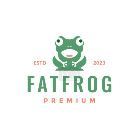 grün Frosch Amphibie Maskottchen Hipster bunt cartoon einfach logo design vektor icon illustration