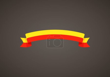 Illustration for Ribbon with flag of Prague, Warsaw, Mulheim, Ceske Budejovice or Department of Lambayeque in flat design style. - Royalty Free Image