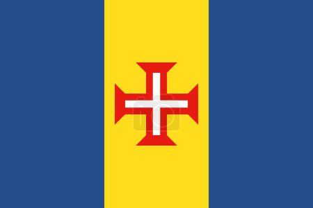 Ilustración de Bandera de la isla Madeira. - Imagen libre de derechos
